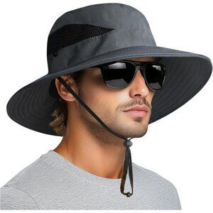 Wide Brim Sun Bucket Hat UPF 50 Fishing Hiking Outdoor Beach Summer Cap